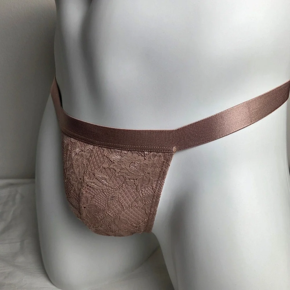 Cosabella Men's Luxury Italian Lace Thong Taupe Designer Underwear XL